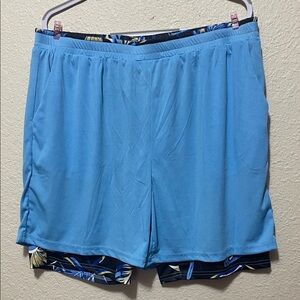 Incerun - incessantly running Men's Light Blue Lined Shorts. NWT. Size 2XL.